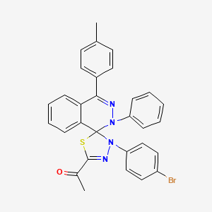 1-[3'-(4-bromophenyl)-4-(4-methylphenyl)-2-phenyl-2H,3'H-spiro[phthalazine-1,2'-[1,3,4]thiadiazol]-5'-yl]ethanone