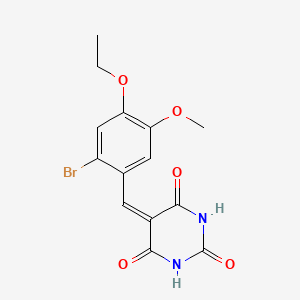 5-[(2-Bromo-4-ethoxy-5-methoxyphenyl)methylidene]-1,3-diazinane-2,4,6-trione