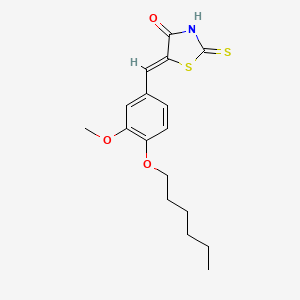 (5Z)-5-[4-(hexyloxy)-3-methoxybenzylidene]-2-thioxo-1,3-thiazolidin-4-one