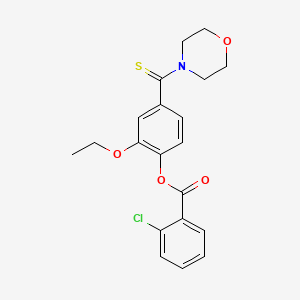 2-Ethoxy-4-(morpholin-4-ylcarbonothioyl)phenyl 2-chlorobenzoate