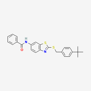 N-{2-[(4-tert-butylbenzyl)sulfanyl]-1,3-benzothiazol-6-yl}benzamide