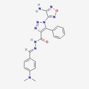 1-(4-Amino-1,2,5-oxadiazol-3-YL)-N'-[(E)-[4-(dimethylamino)phenyl]methylidene]-5-phenyl-1H-1,2,3-triazole-4-carbohydrazide