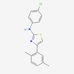 N-(4-chlorophenyl)-4-(2,5-dimethylphenyl)-1,3-thiazol-2-amine