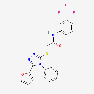 2-{[5-(furan-2-yl)-4-phenyl-4H-1,2,4-triazol-3-yl]sulfanyl}-N-[3-(trifluoromethyl)phenyl]acetamide