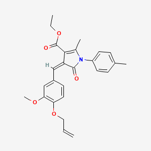 ethyl (4Z)-4-[3-methoxy-4-(prop-2-en-1-yloxy)benzylidene]-2-methyl-1-(4-methylphenyl)-5-oxo-4,5-dihydro-1H-pyrrole-3-carboxylate