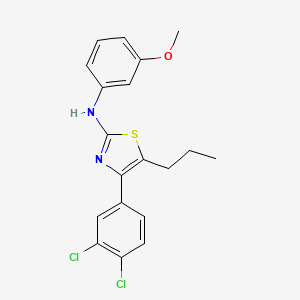 molecular formula C19H18Cl2N2OS B11531212 4-(3,4-dichlorophenyl)-N-(3-methoxyphenyl)-5-propyl-1,3-thiazol-2-amine 