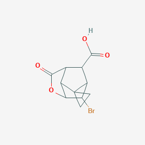 6'-Bromo-2'-oxohexahydrospiro[cyclopropane-1,4'-[1]oxa[3,5]methanocyclopenta[b]furan]-7'-carboxylic acid