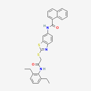 N-[2-({2-[(2,6-diethylphenyl)amino]-2-oxoethyl}sulfanyl)-1,3-benzothiazol-6-yl]naphthalene-1-carboxamide