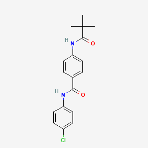 N-(4-chlorophenyl)-4-[(2,2-dimethylpropanoyl)amino]benzamide