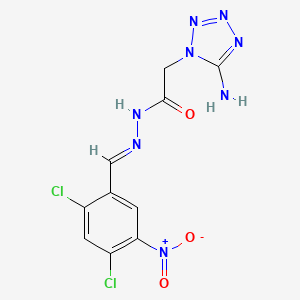 2-(5-amino-1H-tetrazol-1-yl)-N'-[(E)-(2,4-dichloro-5-nitrophenyl)methylidene]acetohydrazide