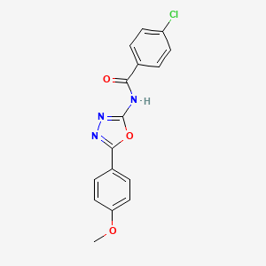 4-chloro-N-[5-(4-methoxyphenyl)-1,3,4-oxadiazol-2-yl]benzamide