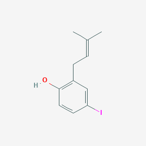 molecular formula C11H13IO B115313 4-碘-2-(3-甲基丁-2-烯-1-基)苯酚 CAS No. 151071-03-3