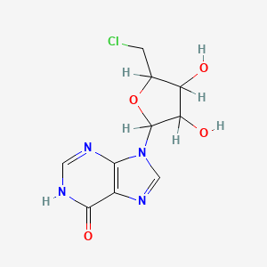 9-[5-(chloromethyl)-3,4-dihydroxyoxolan-2-yl]-3H-purin-6-one