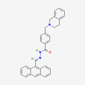 N'-[(E)-anthracen-9-ylmethylidene]-4-(3,4-dihydroisoquinolin-2(1H)-ylmethyl)benzohydrazide