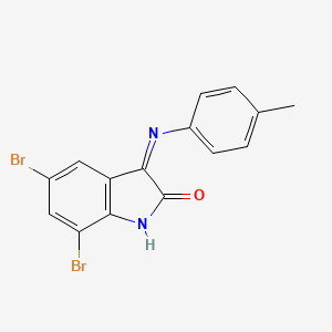 5,7-Dibromo-3-(4-methylanilino)indol-2-one