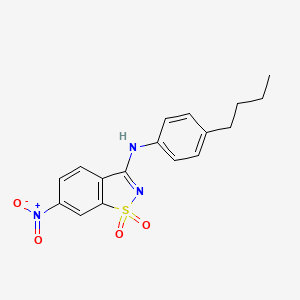 N-(4-butylphenyl)-6-nitro-1,2-benzothiazol-3-amine 1,1-dioxide