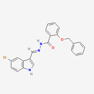 2-(benzyloxy)-N'-[(E)-(5-bromo-1H-indol-3-yl)methylidene]benzohydrazide