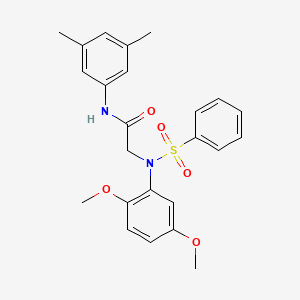 2-[N-(2,5-Dimethoxyphenyl)benzenesulfonamido]-N-(3,5-dimethylphenyl)acetamide