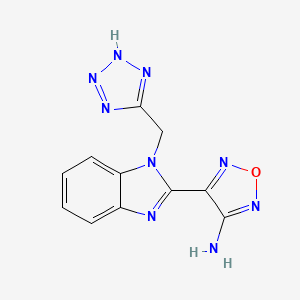 1,2,5-Oxadiazol-3-amine, 4-[1-(1H-1,2,3,4-tetrazol-5-ylmethyl)-1H-1,3-benzimidazol-2-yl]-