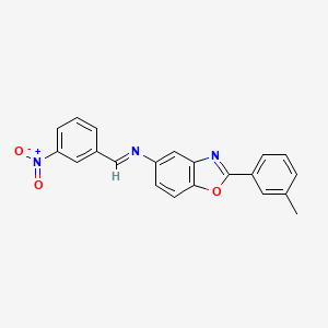 2-(3-methylphenyl)-N-[(E)-(3-nitrophenyl)methylidene]-1,3-benzoxazol-5-amine