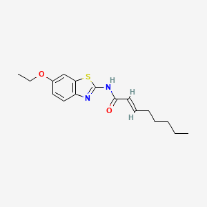 molecular formula C17H22N2O2S B11531487 (2E)-N-(6-ethoxy-1,3-benzothiazol-2-yl)oct-2-enamide 