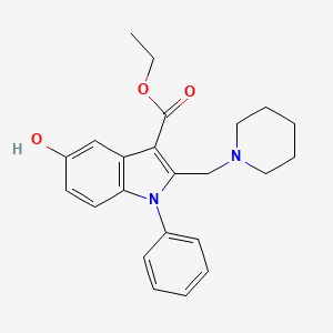 5-Hydroxy-1-phenyl-2-piperidin-1-ylmethyl-1H-indole-3-carboxylic acid ethyl ester