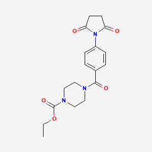 Ethyl 4-[4-(2,5-dioxopyrrolidin-1-yl)benzoyl]piperazine-1-carboxylate