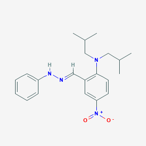 N,N-bis(2-methylpropyl)-4-nitro-2-[(E)-(2-phenylhydrazinylidene)methyl]aniline