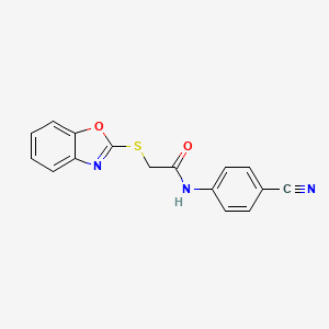 2-(1,3-benzoxazol-2-ylsulfanyl)-N-(4-cyanophenyl)acetamide