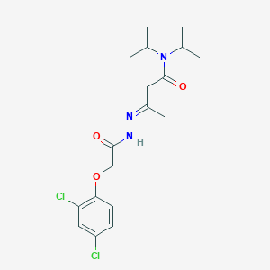 (3E)-3-{[(2,4-dichlorophenoxy)acetyl]hydrazono}-N,N-diisopropylbutanamide