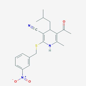 5-Acetyl-6-methyl-4-(2-methylpropyl)-2-[(3-nitrobenzyl)sulfanyl]-1,4-dihydropyridine-3-carbonitrile