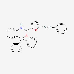 4,4-diphenyl-2-[5-(phenylethynyl)furan-2-yl]-1,4-dihydro-2H-3,1-benzoxazine