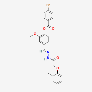 2-methoxy-4-[(E)-{2-[(2-methylphenoxy)acetyl]hydrazinylidene}methyl]phenyl 4-bromobenzoate