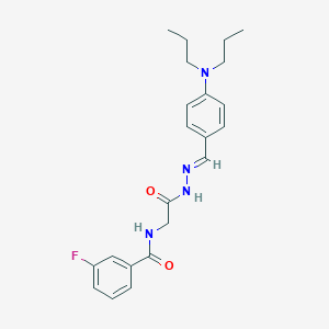 N-({N'-[(E)-[4-(Dipropylamino)phenyl]methylidene]hydrazinecarbonyl}methyl)-3-fluorobenzamide