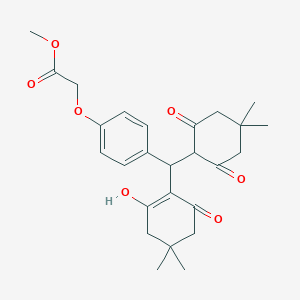 Methyl {4-[(4,4-dimethyl-2,6-dioxocyclohexyl)(2-hydroxy-4,4-dimethyl-6-oxocyclohex-1-en-1-yl)methyl]phenoxy}acetate