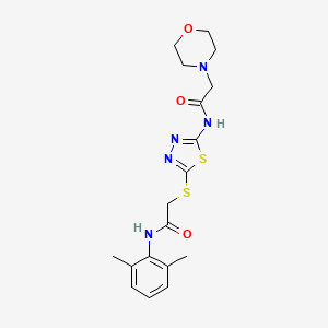 N-[5-({2-[(2,6-dimethylphenyl)amino]-2-oxoethyl}sulfanyl)-1,3,4-thiadiazol-2-yl]-2-(morpholin-4-yl)acetamide