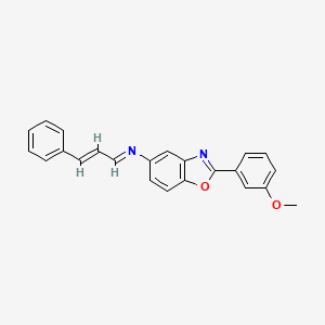 (1E,2E)-N-[2-(3-Methoxyphenyl)-1,3-benzoxazol-5-YL]-3-phenylprop-2-EN-1-imine