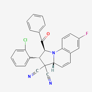 (1S,2R,3aR)-2-(2-chlorophenyl)-7-fluoro-1-(phenylcarbonyl)-1,2-dihydropyrrolo[1,2-a]quinoline-3,3(3aH)-dicarbonitrile