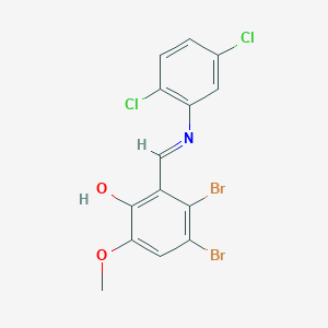 3,4-Dibromo-2-[(E)-[(2,5-dichlorophenyl)imino]methyl]-6-methoxyphenol