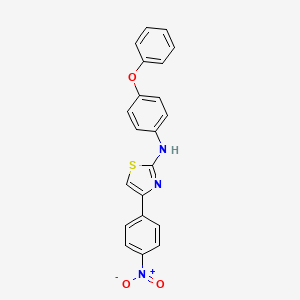 molecular formula C21H15N3O3S B11531860 4-(4-nitrophenyl)-N-(4-phenoxyphenyl)-1,3-thiazol-2-amine 