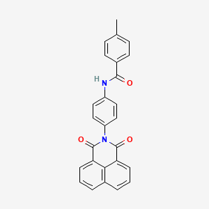 molecular formula C26H18N2O3 B11531873 N-[4-(1,3-dioxo-1H-benzo[de]isoquinolin-2(3H)-yl)phenyl]-4-methylbenzamide 