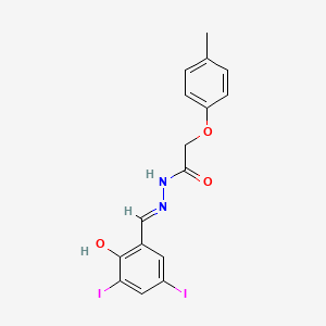 N'-[(E)-(2-hydroxy-3,5-diiodophenyl)methylidene]-2-(4-methylphenoxy)acetohydrazide