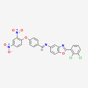 2-(2,3-dichlorophenyl)-N-{(E)-[4-(2,4-dinitrophenoxy)phenyl]methylidene}-1,3-benzoxazol-5-amine