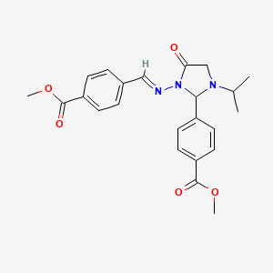 methyl 4-[1-isopropyl-3-({(1E)-[4-(methoxycarbonyl)phenyl]methylene}amino)-4-oxoimidazolidin-2-yl]benzoate