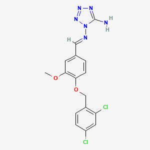 N~1~-[(E)-{4-[(2,4-dichlorobenzyl)oxy]-3-methoxyphenyl}methylidene]-1H-tetrazole-1,5-diamine