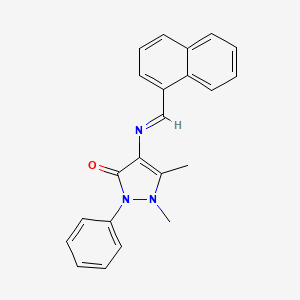 2,3-Dimethyl-4-(1-naphthylmethyleneamino)-1-phenyl-3-pyrazolin-5-one