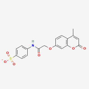 molecular formula C18H14NO7S- B11531925 4-({[(4-methyl-2-oxo-2H-chromen-7-yl)oxy]acetyl}amino)benzenesulfonate 