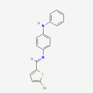 molecular formula C17H13BrN2S B11531931 N-(5-Bromo-thiophen-2-ylmethylene)-N'-phenyl-benzene-1,4-diamine 