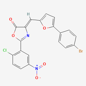 (4Z)-4-{[5-(4-bromophenyl)furan-2-yl]methylidene}-2-(2-chloro-5-nitrophenyl)-1,3-oxazol-5(4H)-one