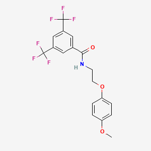 N-[2-(4-methoxyphenoxy)ethyl]-3,5-bis(trifluoromethyl)benzamide